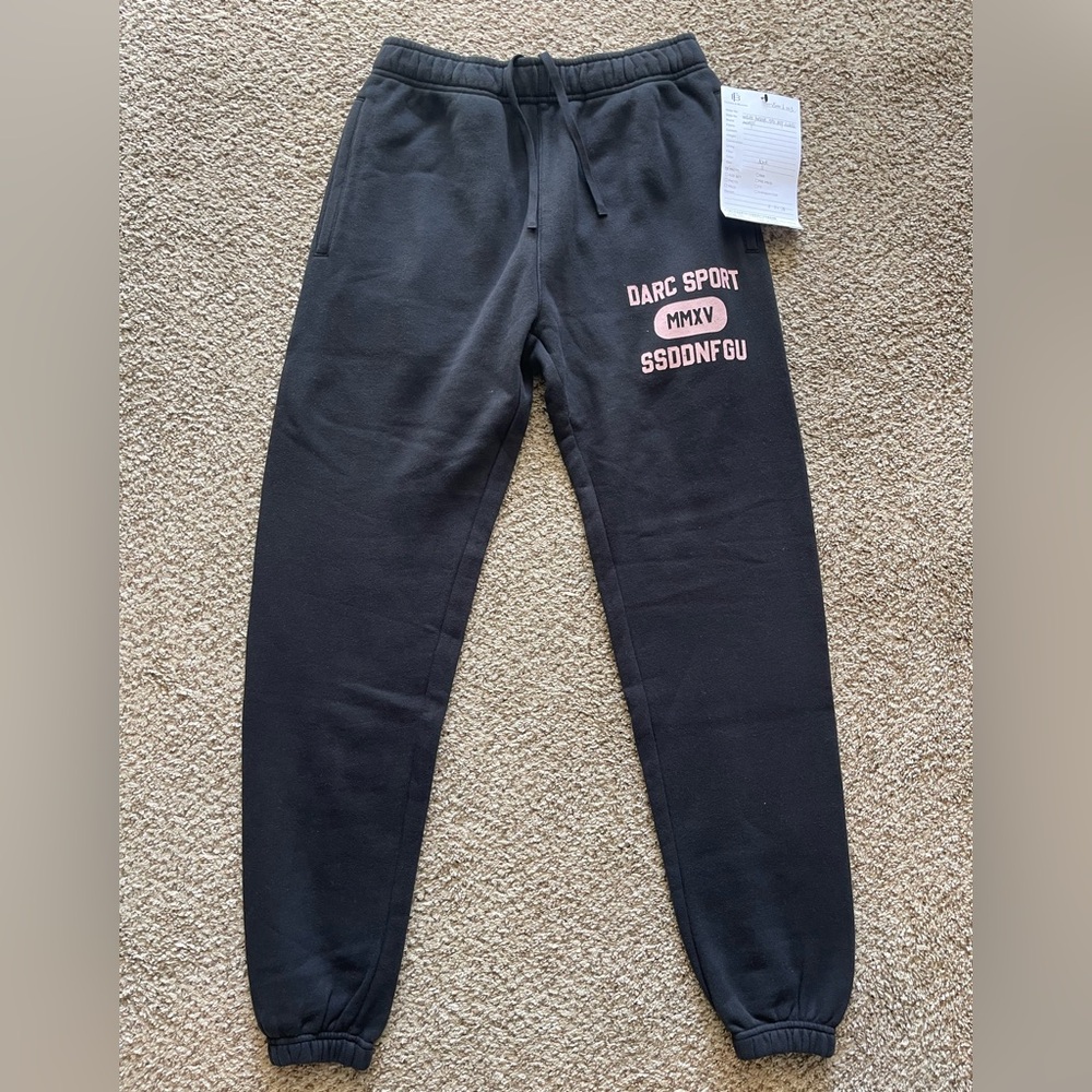 Darc Sport (Sample) Black Joggers with Pink Logo